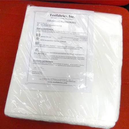 Testfabrics #423, Bleached and Mercerized Cotton Twill (approx. 60 inch/150cm wide), 5 meter/pack