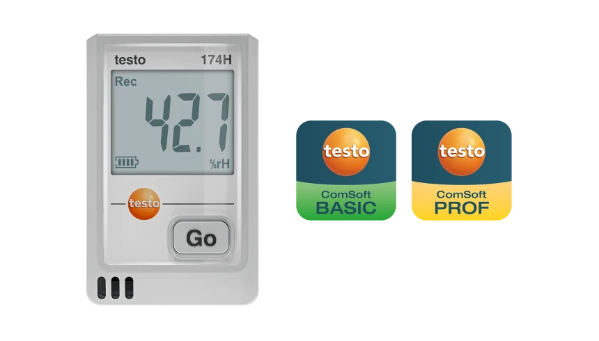 testo 174 H - Mini data logger for temperature and humidity with USB-C and PC Software