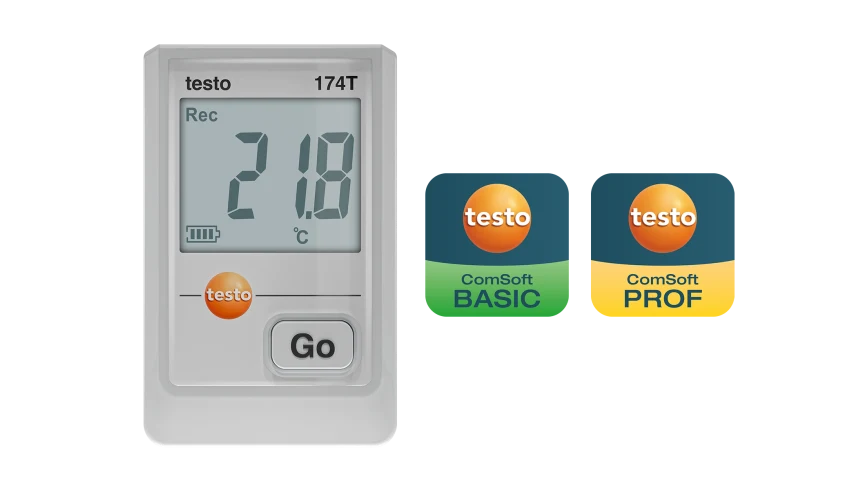 testo 174 T - Mini temperature data logger with USB-C and PC software