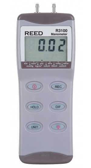 REED R3100 Digital Differential Pressure Manometer (100psi)